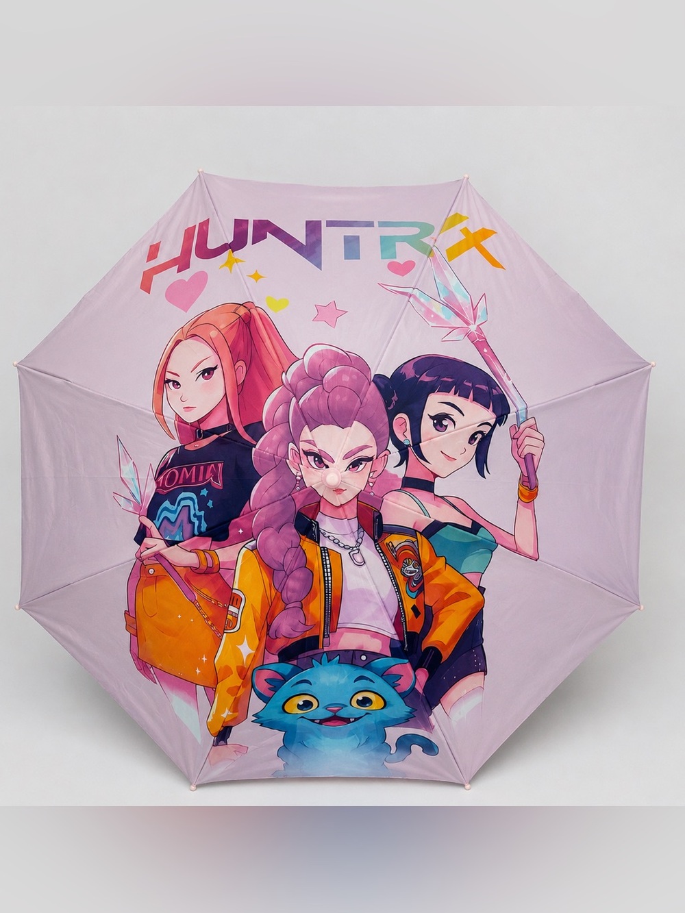 KPOP Demon Hunters HUNTR/X Kids Umbrella Rumi Mira Zoey Pink Rain Umbrella